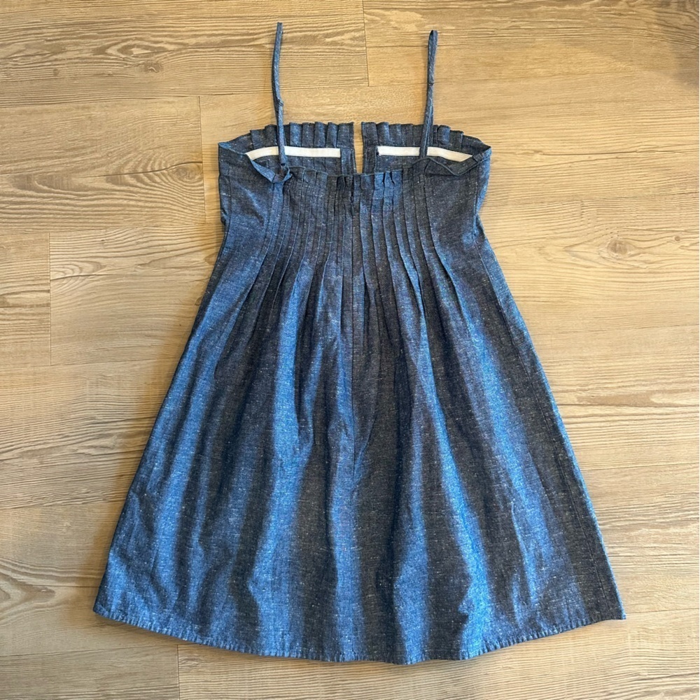 Madewell Denim Pintuck Cami Dress size 0 pintucked bodice blue - Picture 8 of 13